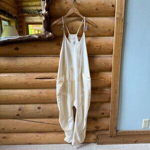Free People FP Movement Hot Shot Onesie in Peach and White